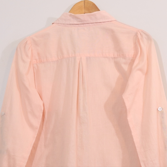 Flutterbye Cotton Floral Print Ruffle Button Up Shirt - Picture 5 of 9